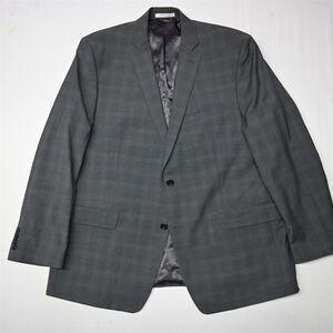 Joseph‎ Abboud 46R Gray Check 100% Wool Mens Blazer Sport Coat Jacket